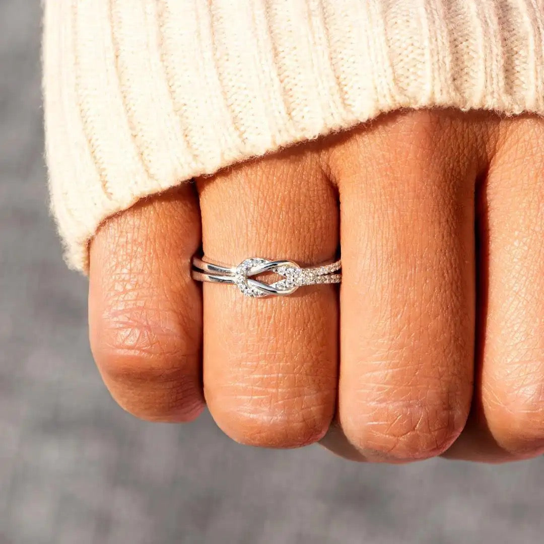 Dainty Silver Friendship Ring - Pinky Promise