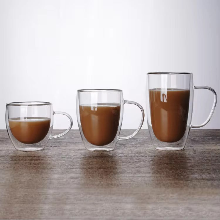 Crystal Clear Double-Wall Glass Coffee Cup - 250ml