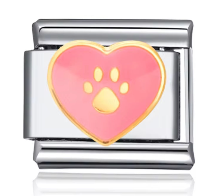 Paw Love Stainless Steel Italian Charm
