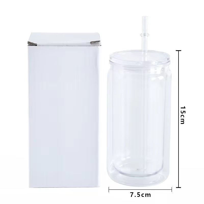 Double Wall Clear Acrylic Tumbler (Blank) – 350ml