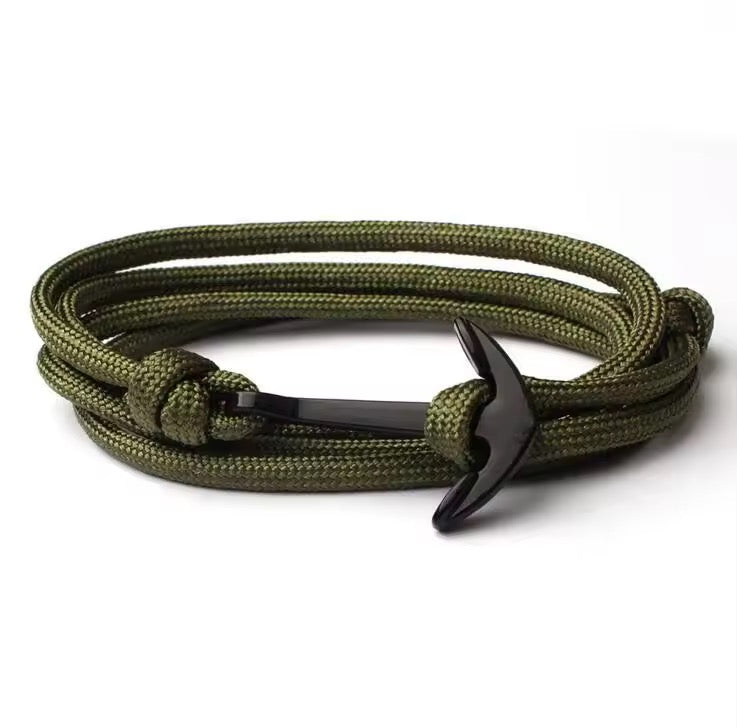 Multilayered nylon rope bracelet