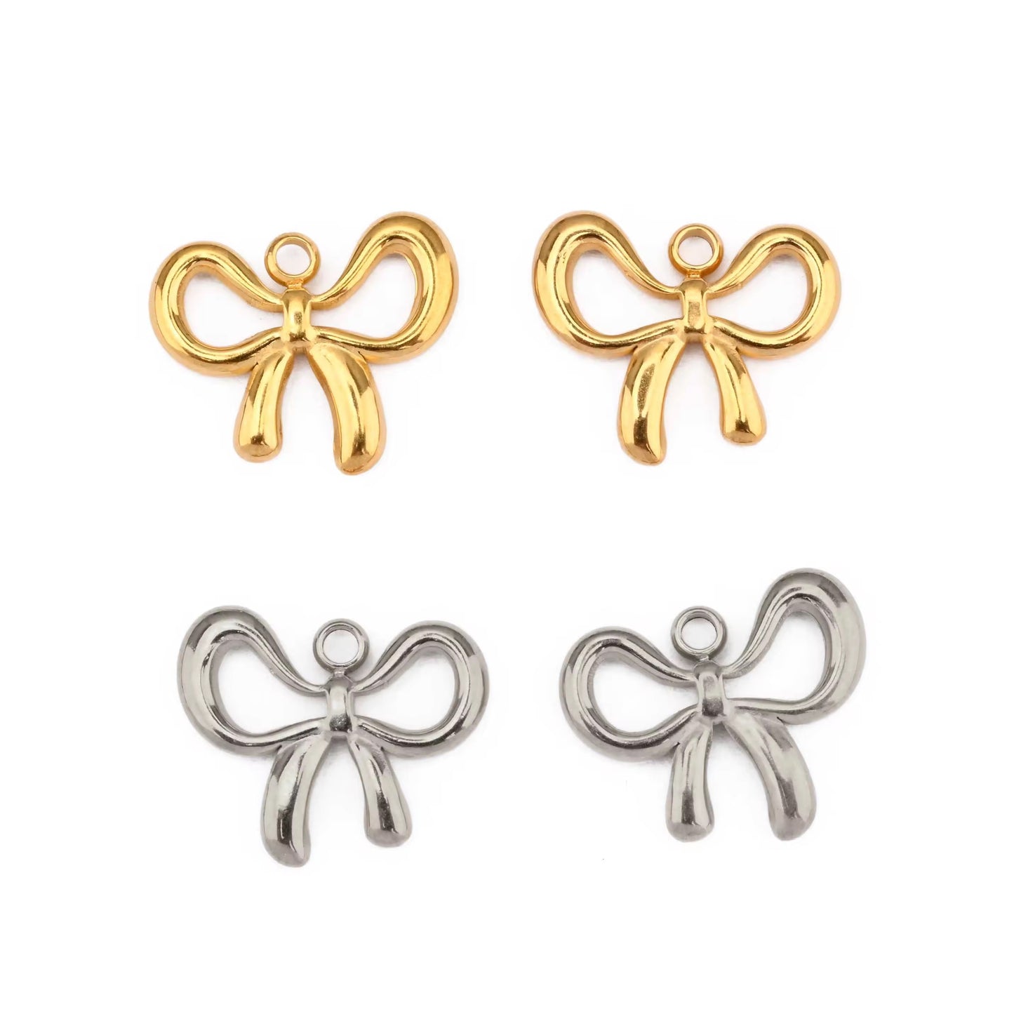 Bow Pendant - Silver