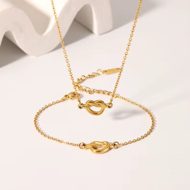 Knotted Heart Bracelet