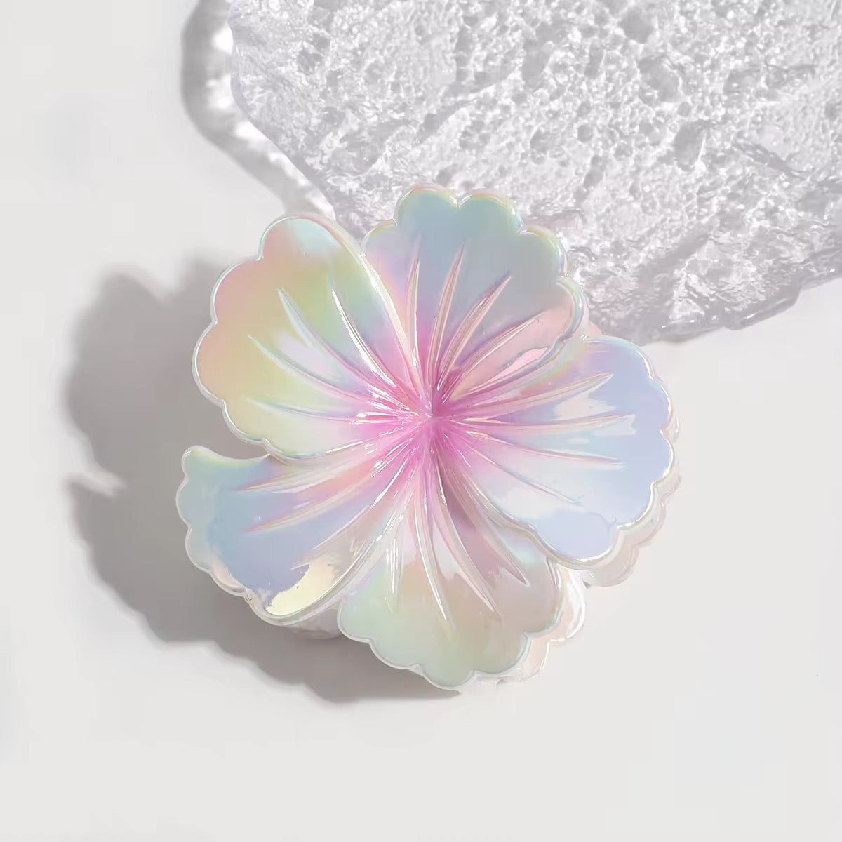 Iridescent Hibiscus Hair Claw