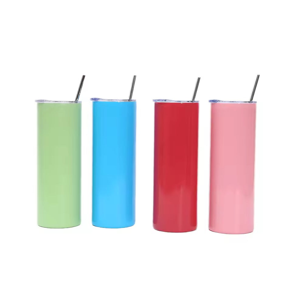 Skinny Steel Tumbler – Insulated Travel Cup (600ml)