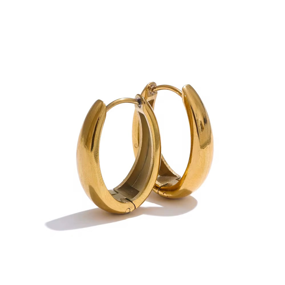 Hailey Hoop Earrings - Gold