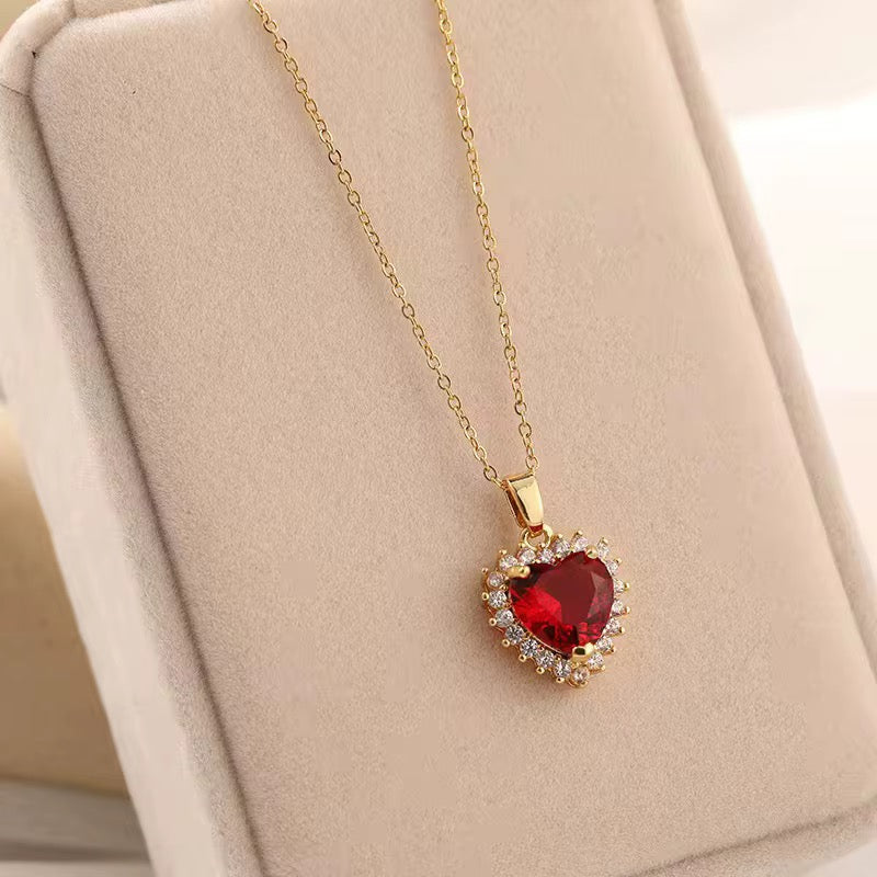 Scarlet Glow Heart Pendant