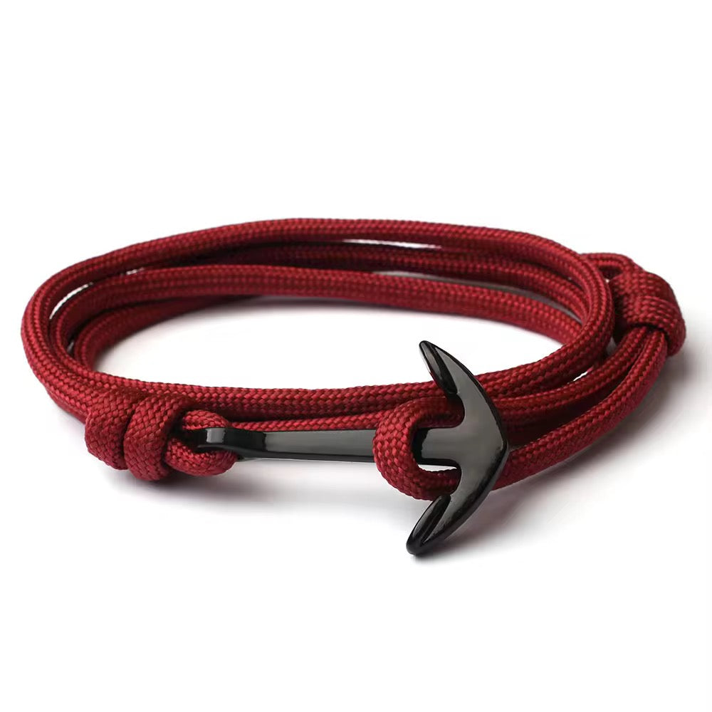 Multilayered nylon rope bracelet