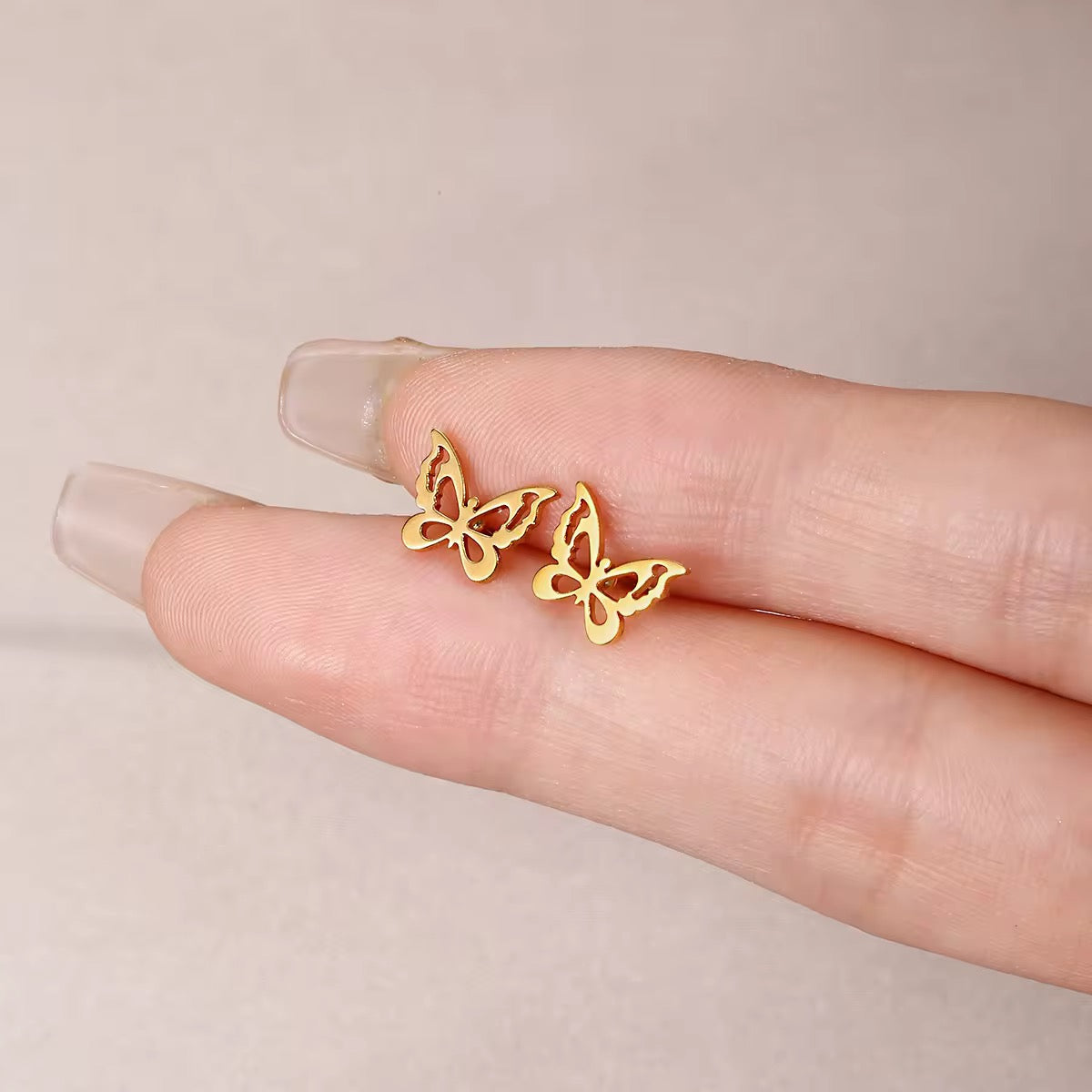 Golden Flutter Studs