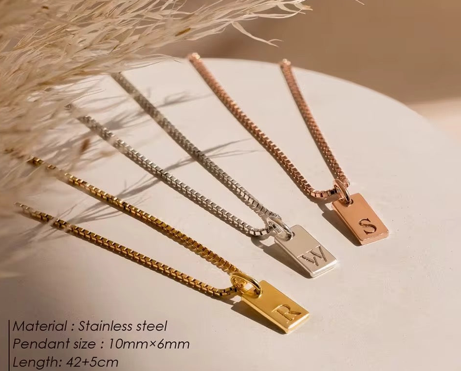 Minimal Letter Necklace - A to Z