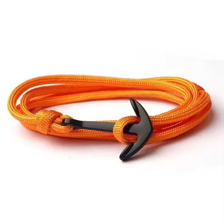 Multilayered nylon rope bracelet
