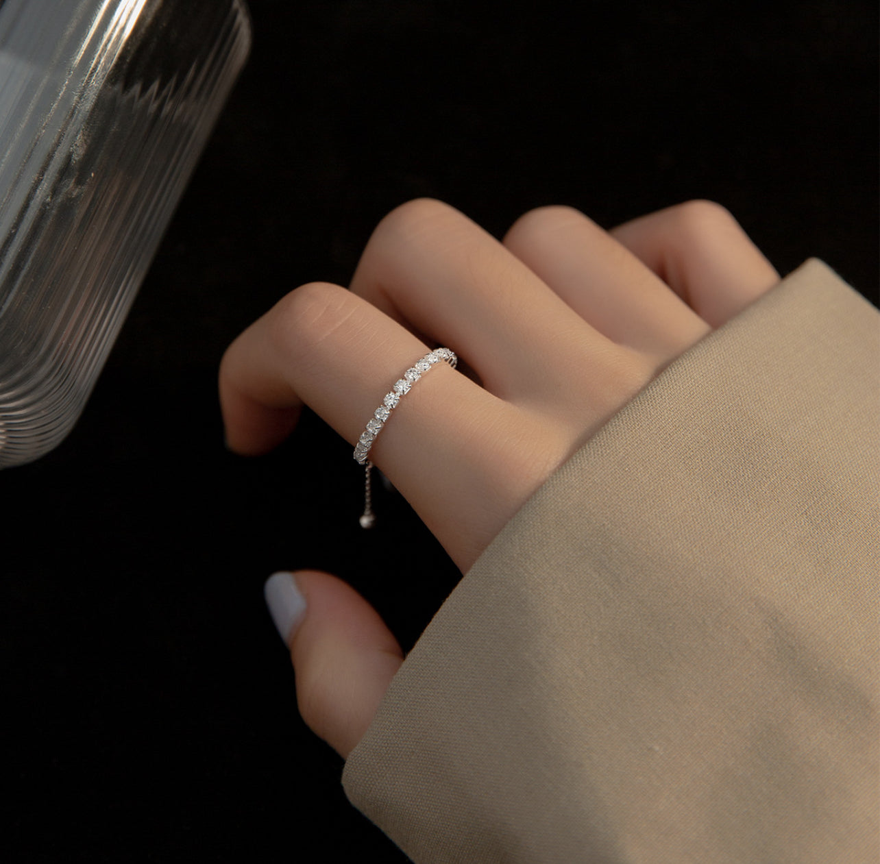 The Starlight Whisper Adjustable Ring