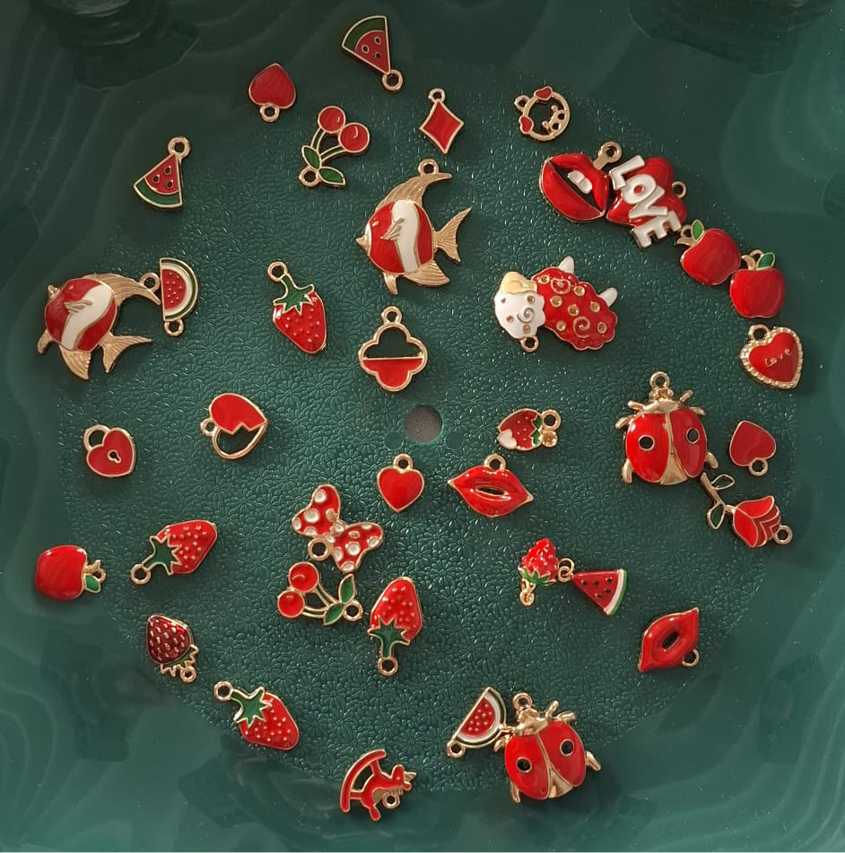 Enamel Charms - Red