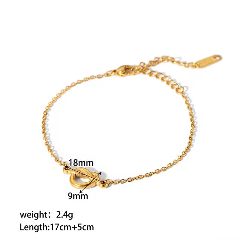 Knotted Heart Bracelet