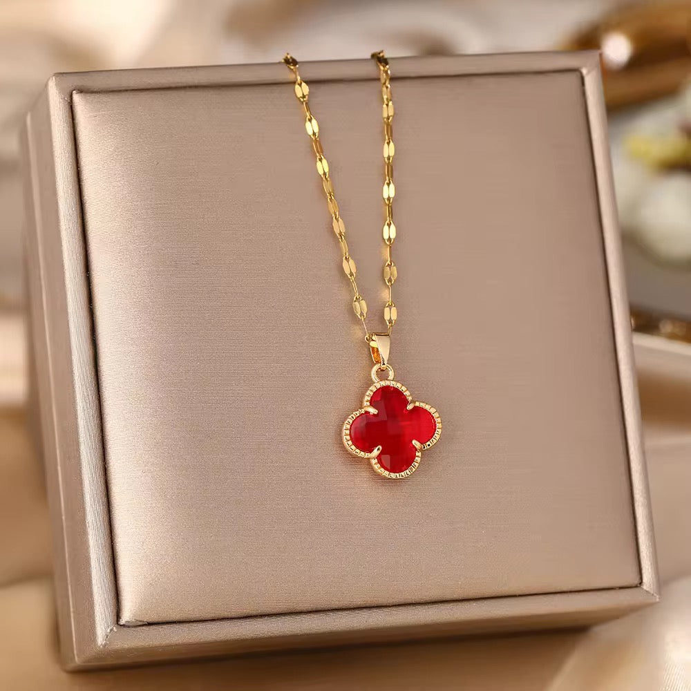 Crystal Clover Necklace