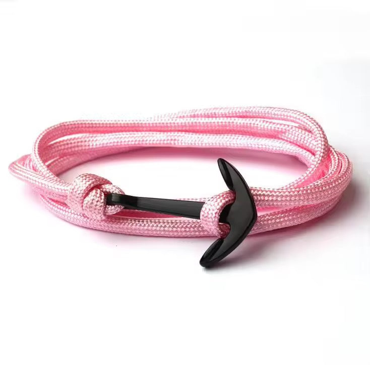Multilayered nylon rope bracelet