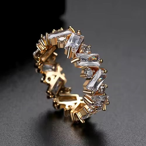 Geometric Iced Out Rings