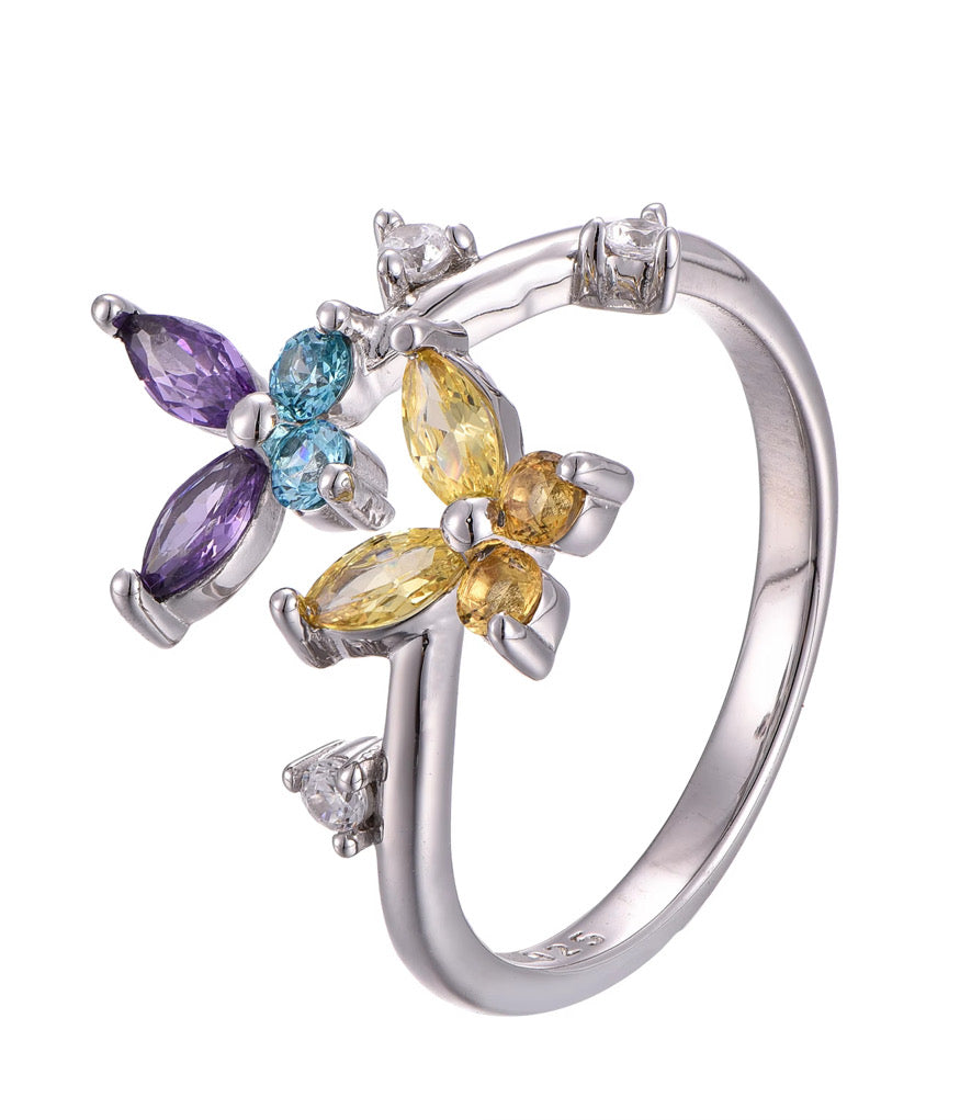 Twin Butterflies Ring