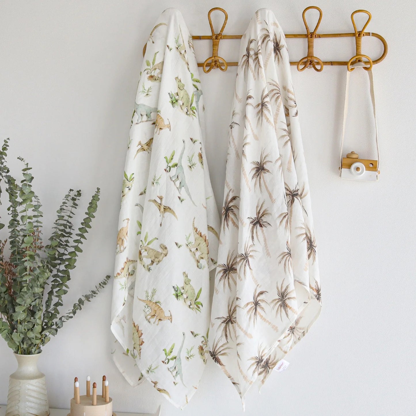 Coconut Palms Bamboo Muslin Cloth
