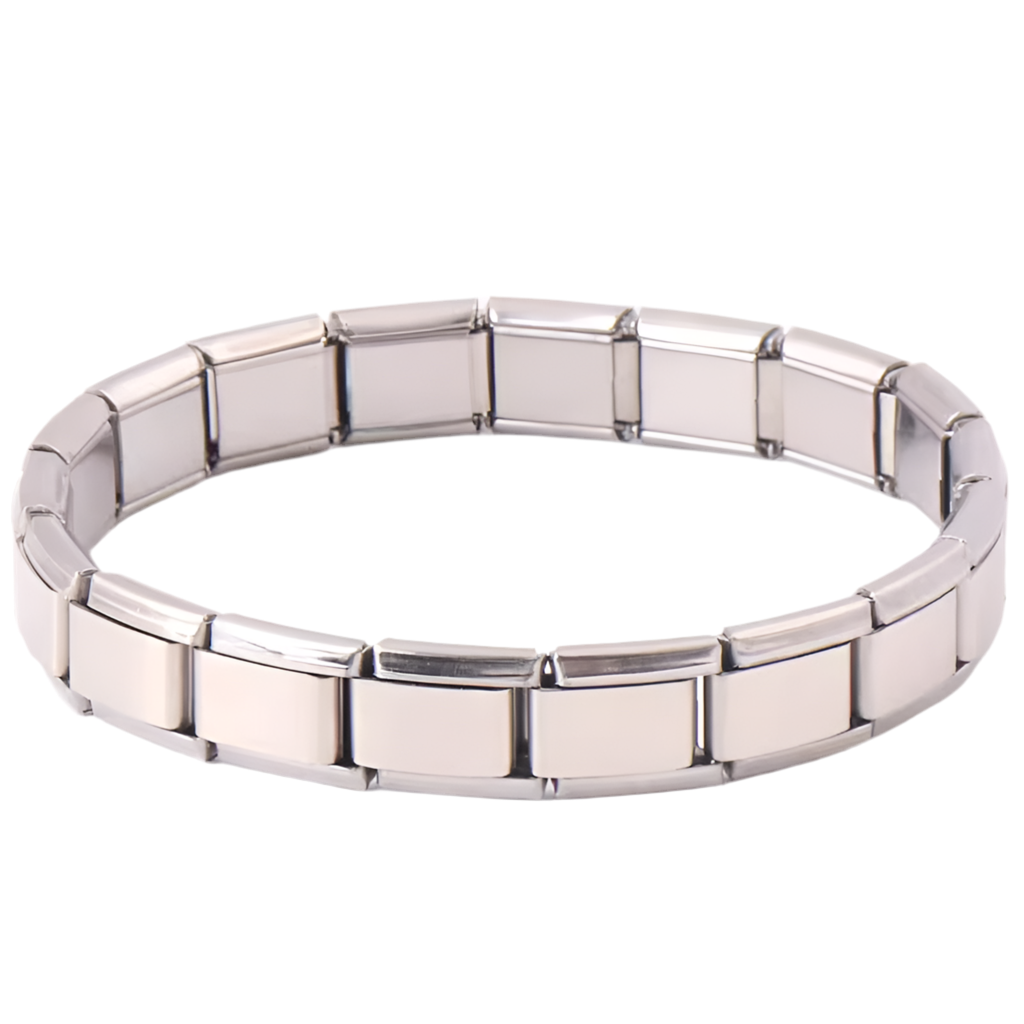 Italian Charm Bracelet (Base - 15 links) - Silver
