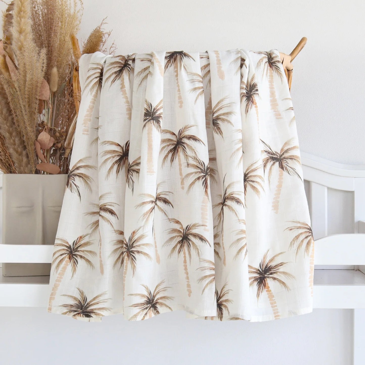 Coconut Palms Bamboo Muslin Cloth