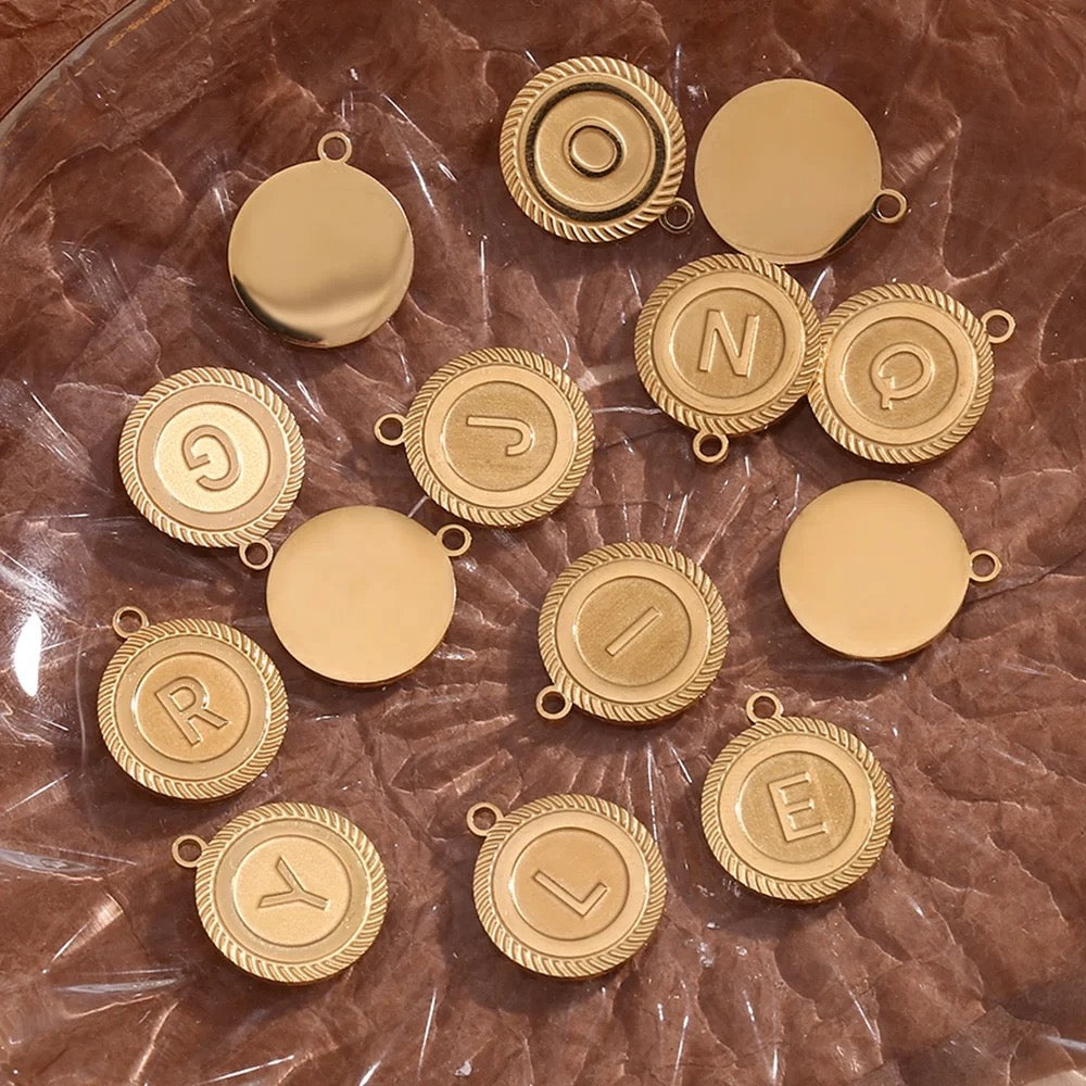 Round Initial Pendants - Letters A to Z