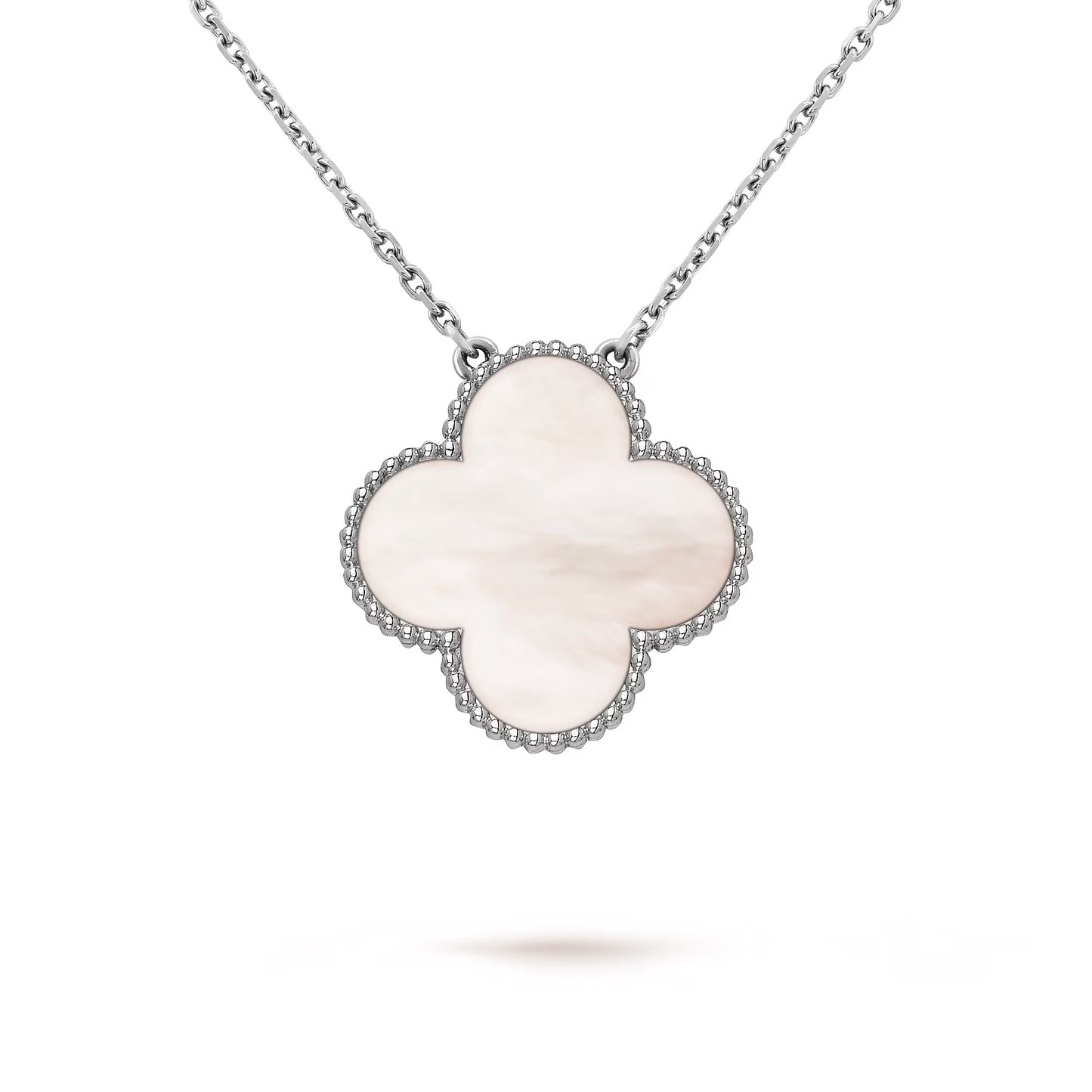 Clover Necklace - White Mother of Pearl