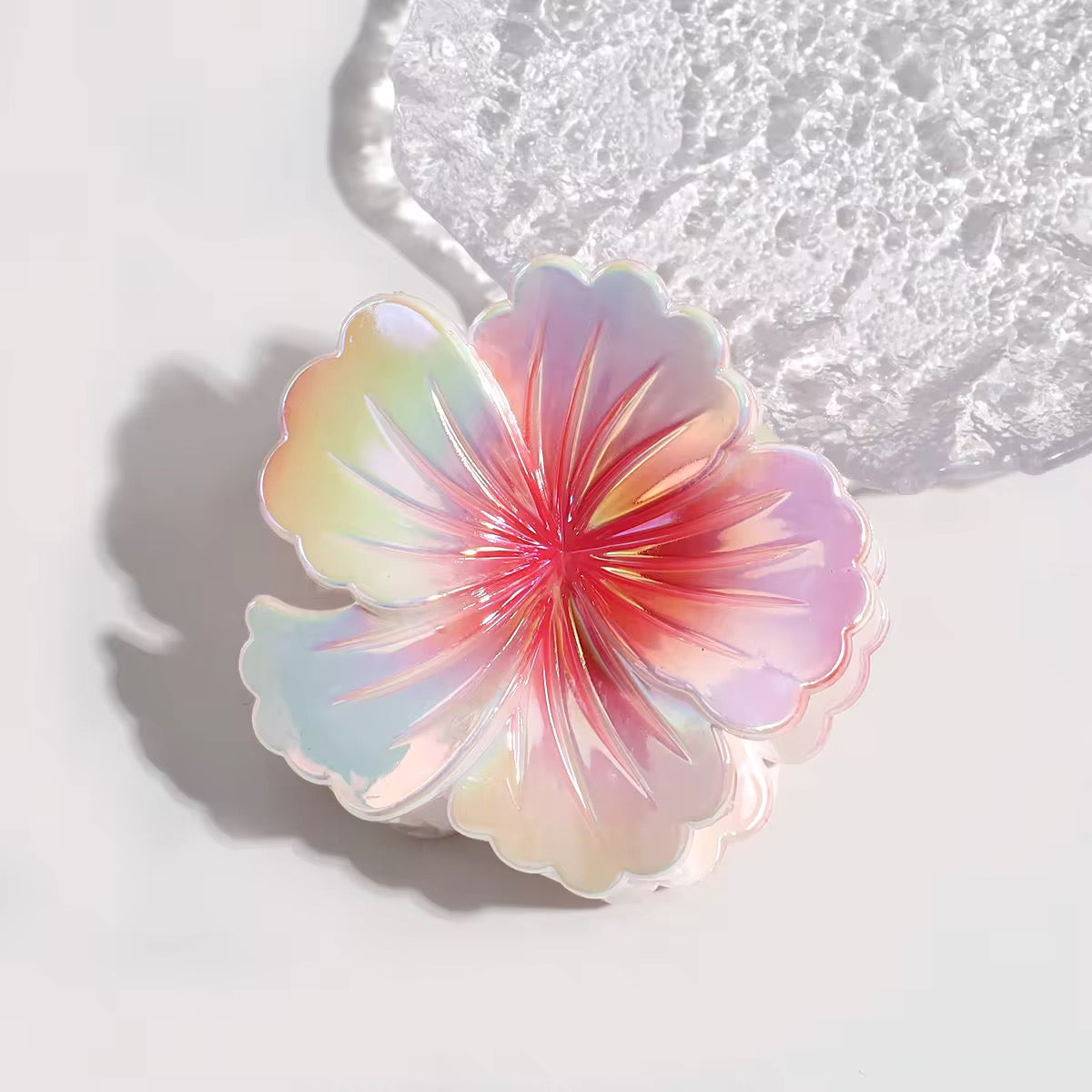 Iridescent Hibiscus Hair Claw