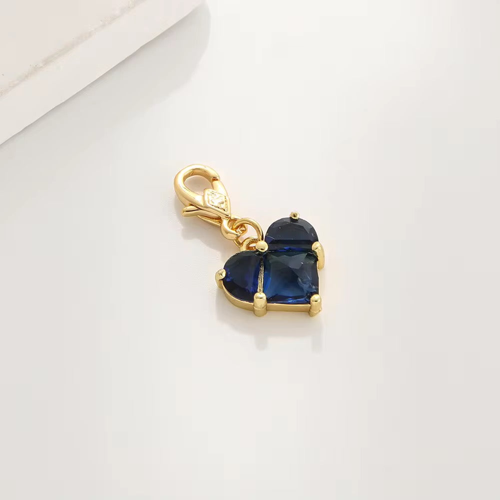 Clip On Charms - Blue Heart