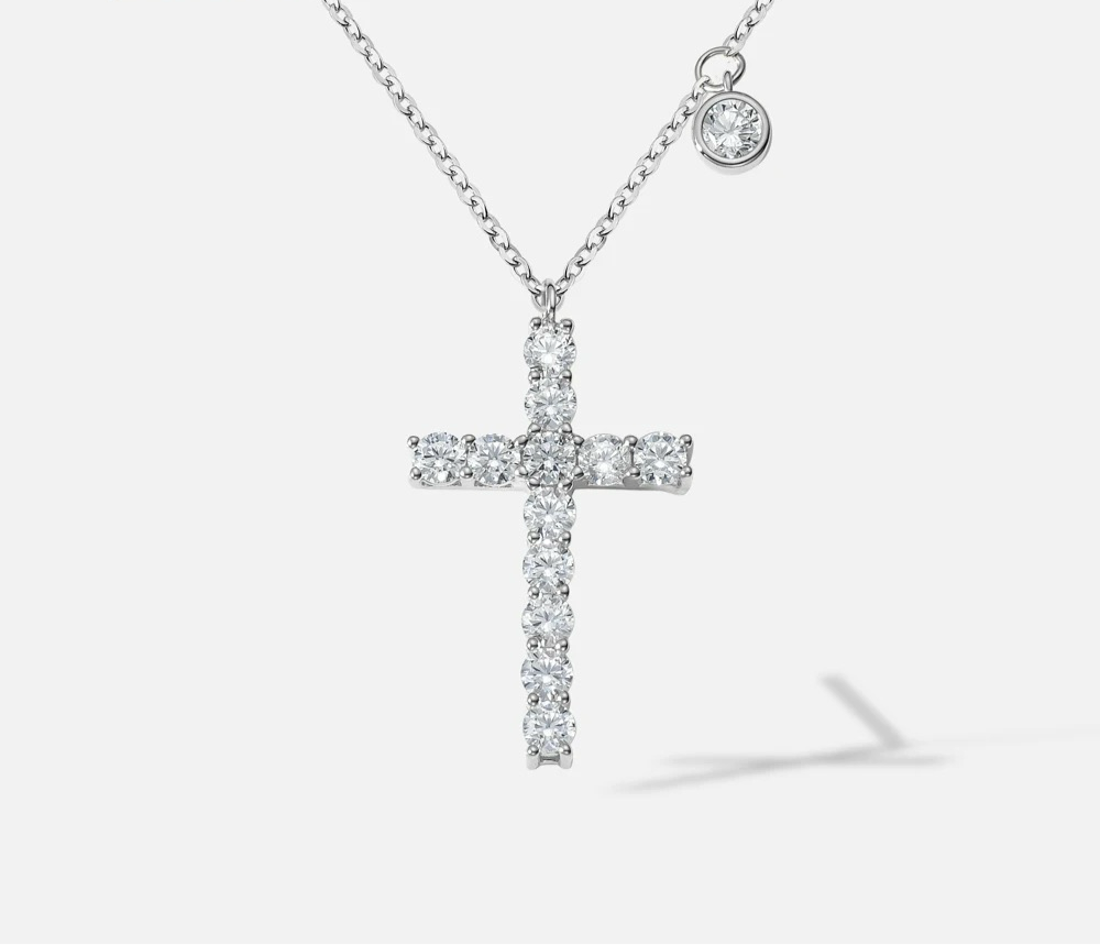 Dainty Cross Necklace - Silver