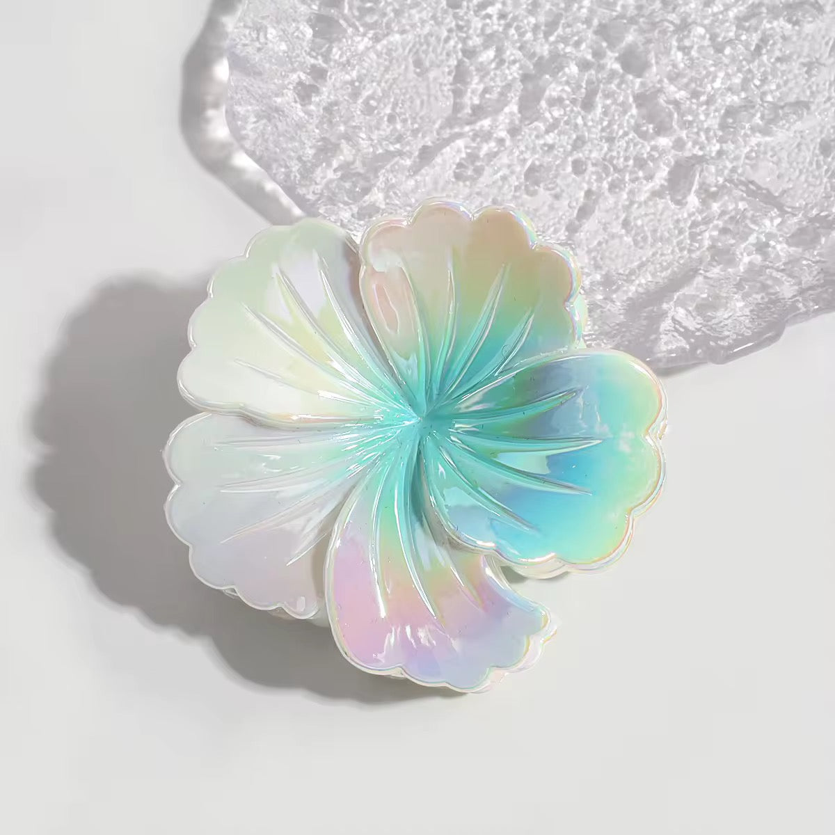 Iridescent Hibiscus Hair Claw