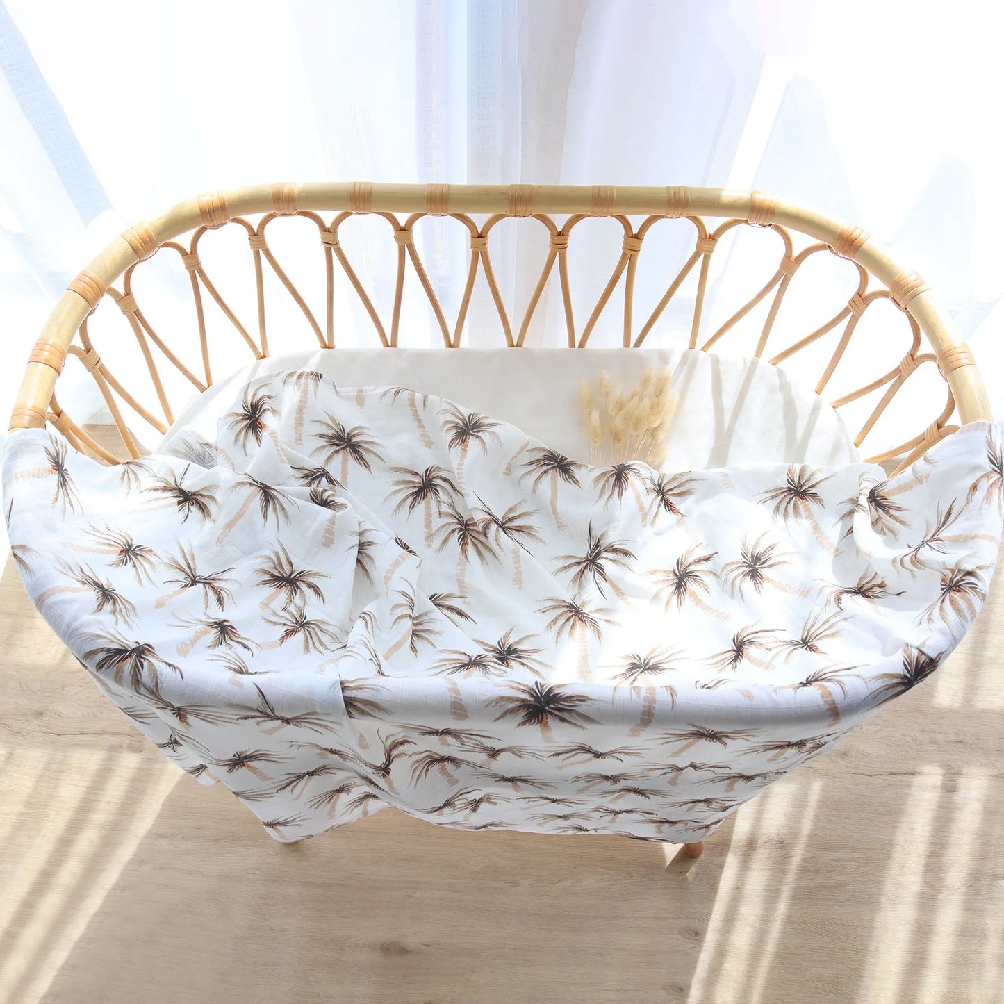 Coconut Palms Bamboo Muslin Cloth