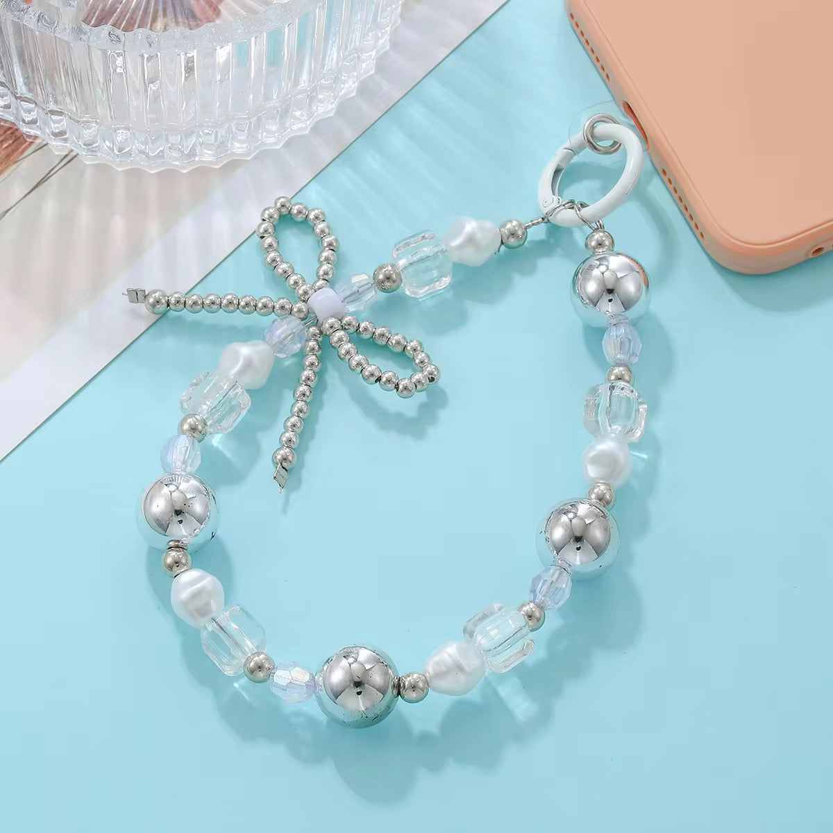 Bow Bead Wristlet