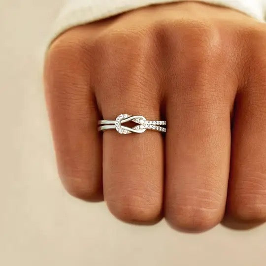 Dainty Silver Friendship Ring - Pinky Promise