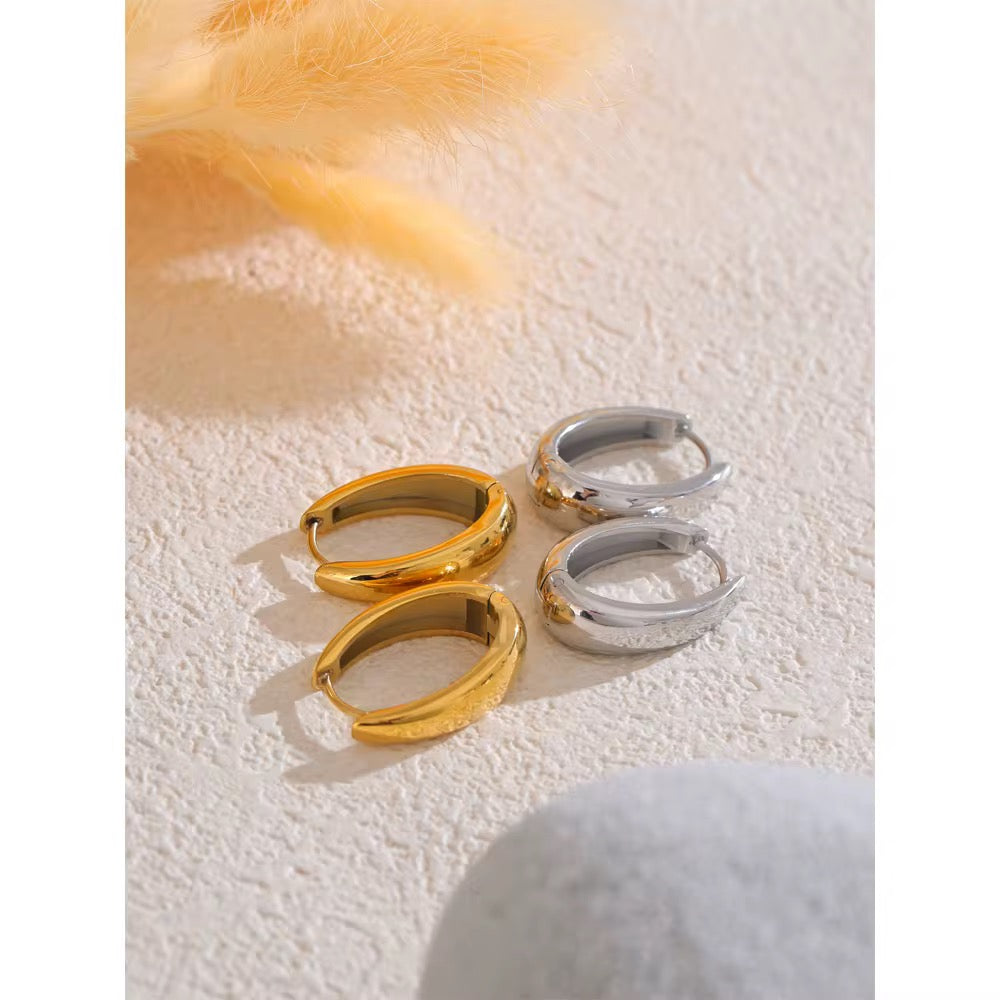 Hailey Hoop Earrings - Gold