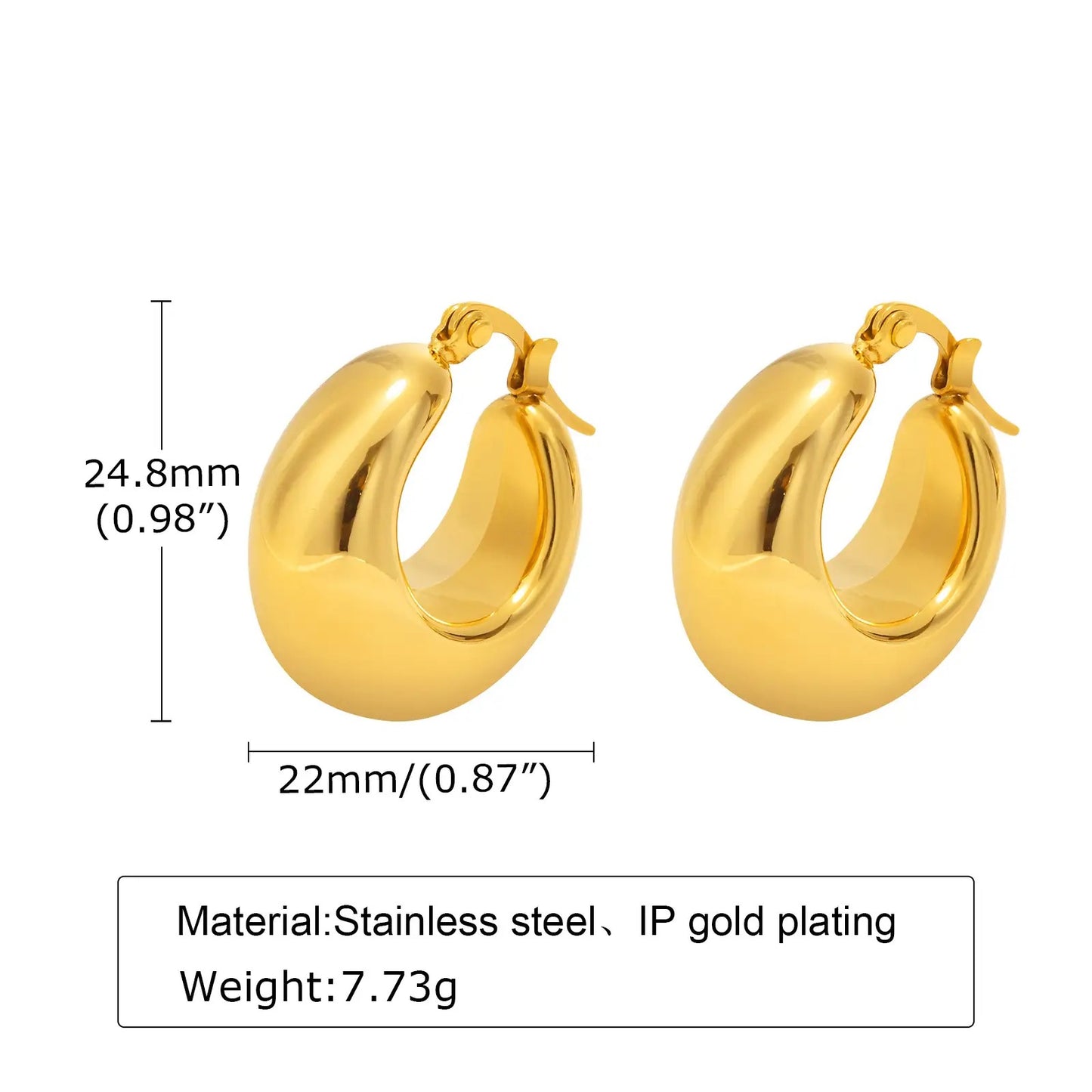 Chunky Moon Earrings