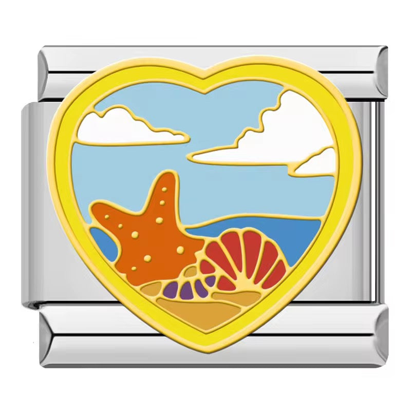 Italian Bracelet Charms - Island Life Collection (Stories of Life) - Gold