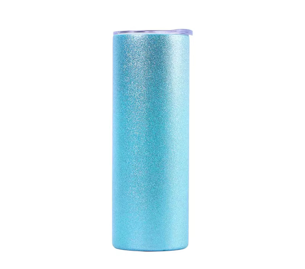Glitter Skinny Stainless Steel Tumbler – Insulated Travel Cup (600ml)