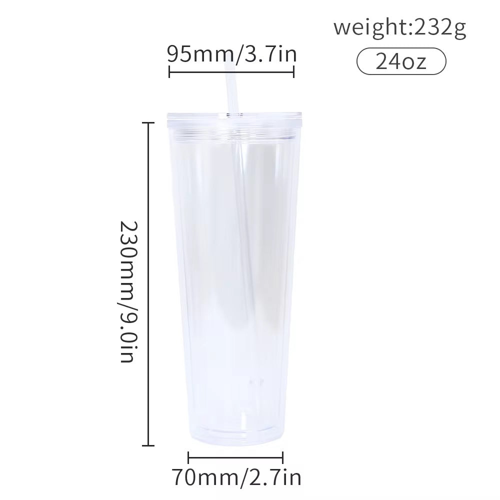 700ml Double Wall Clear Acrylic Tumbler – Custom Snow Globe Ready (Part 1)