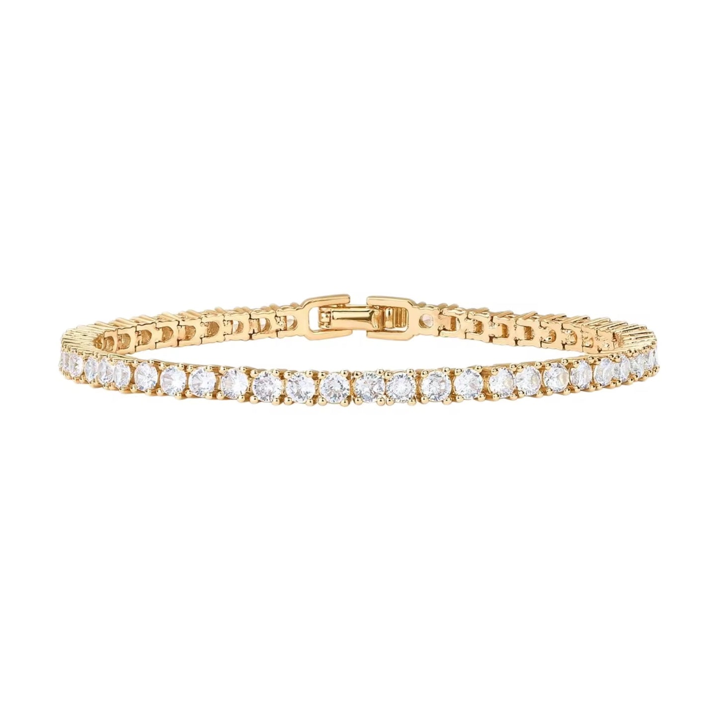 Gold Grace Tennis Bracelet - 3mm