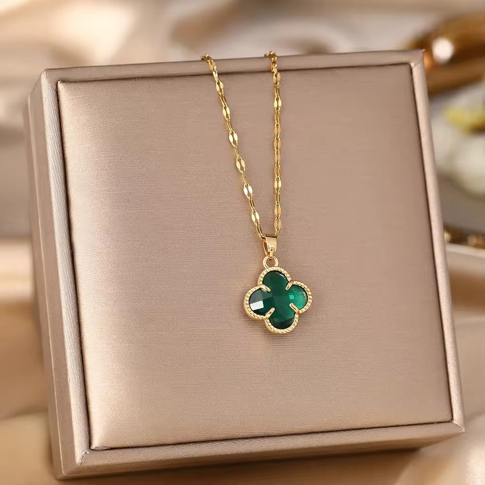 Crystal Clover Necklace