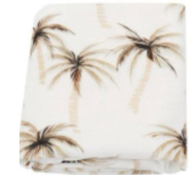 Coconut Palms Bamboo Muslin Cloth