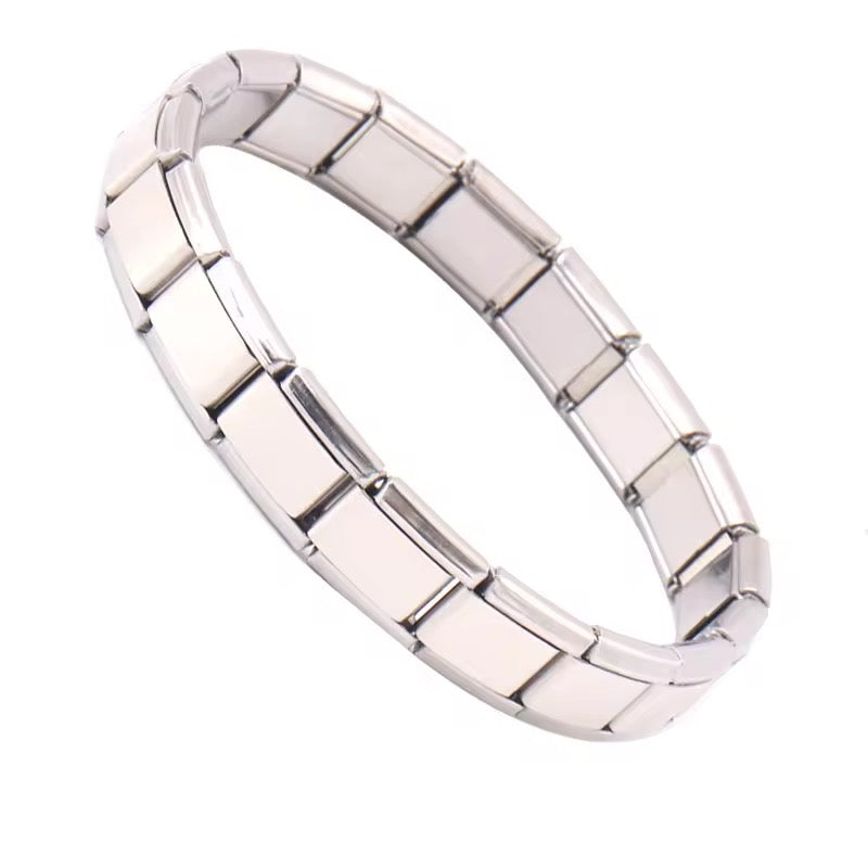 Italian Charm Bracelet (Base - 15 links) - Silver