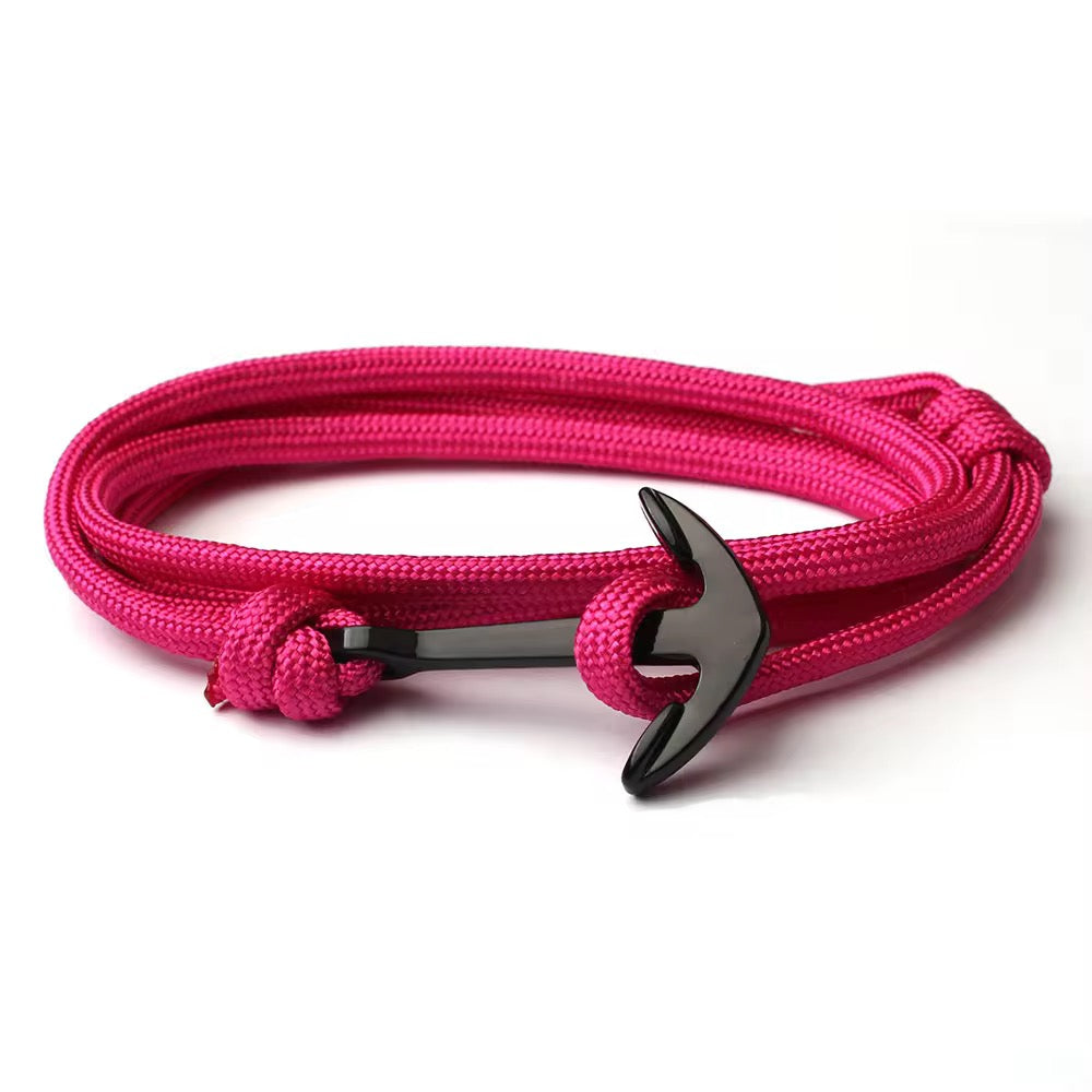 Multilayered nylon rope bracelet