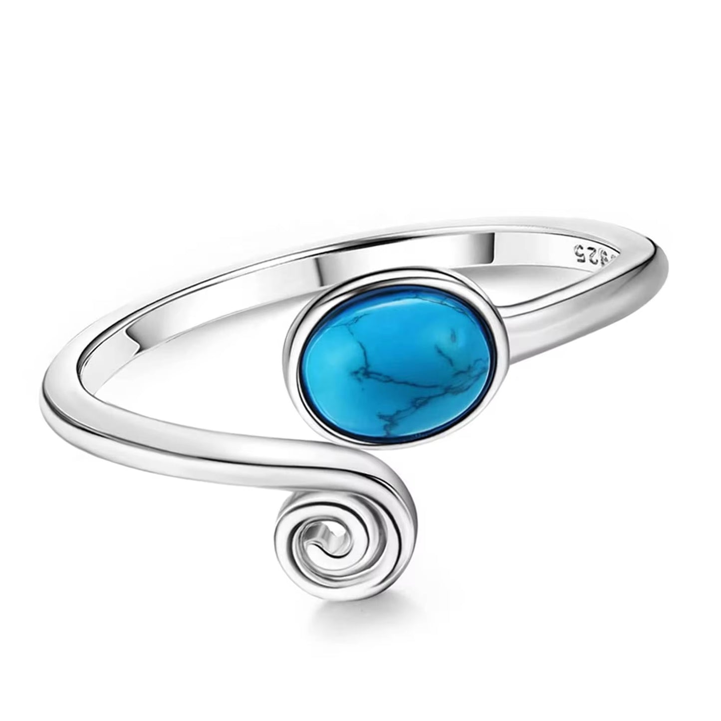 Azure Swirl Toe Ring