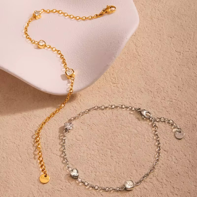 Trio Charm Bracelet - Gold