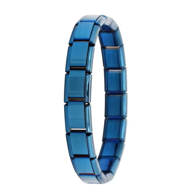 Italian Charm Bracelet (Base - 15 links) - Blue