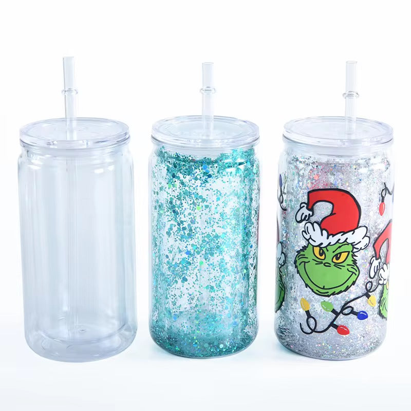Double Wall Clear Acrylic Tumbler (Blank) – 350ml