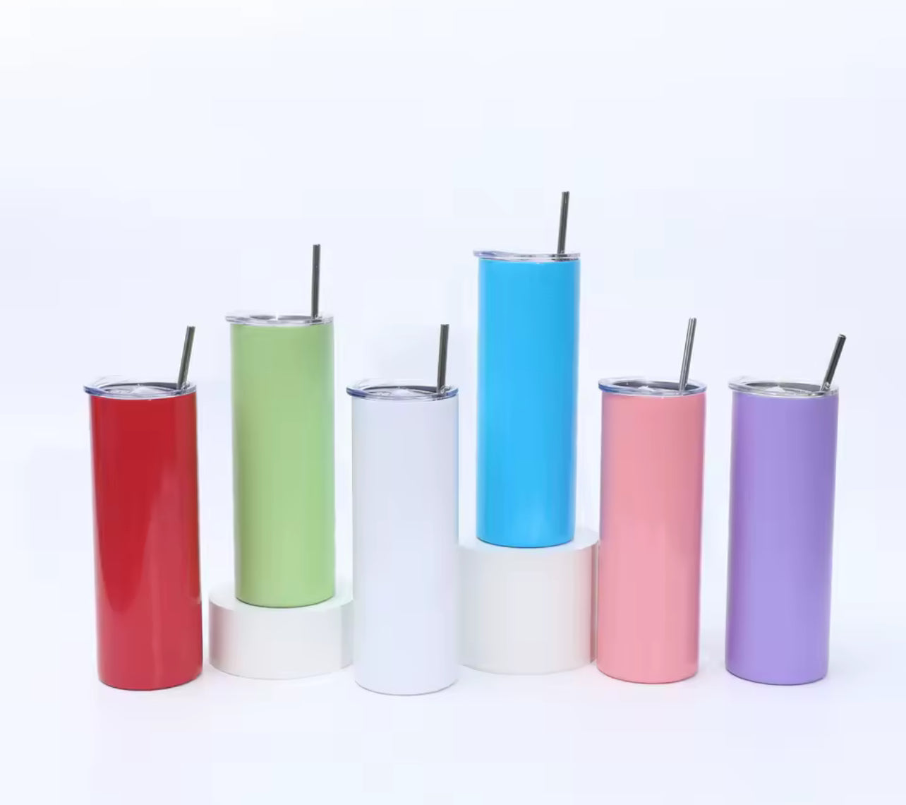 Skinny Steel Tumbler – Insulated Travel Cup (600ml)