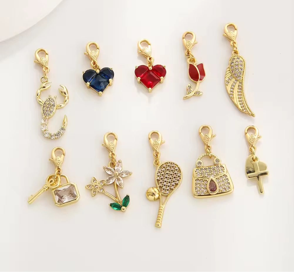 Clip On Charms - Cross Heart